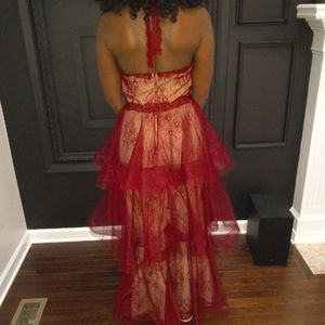 Ruffled layered dress great for a holiday party or wedding. Or just because